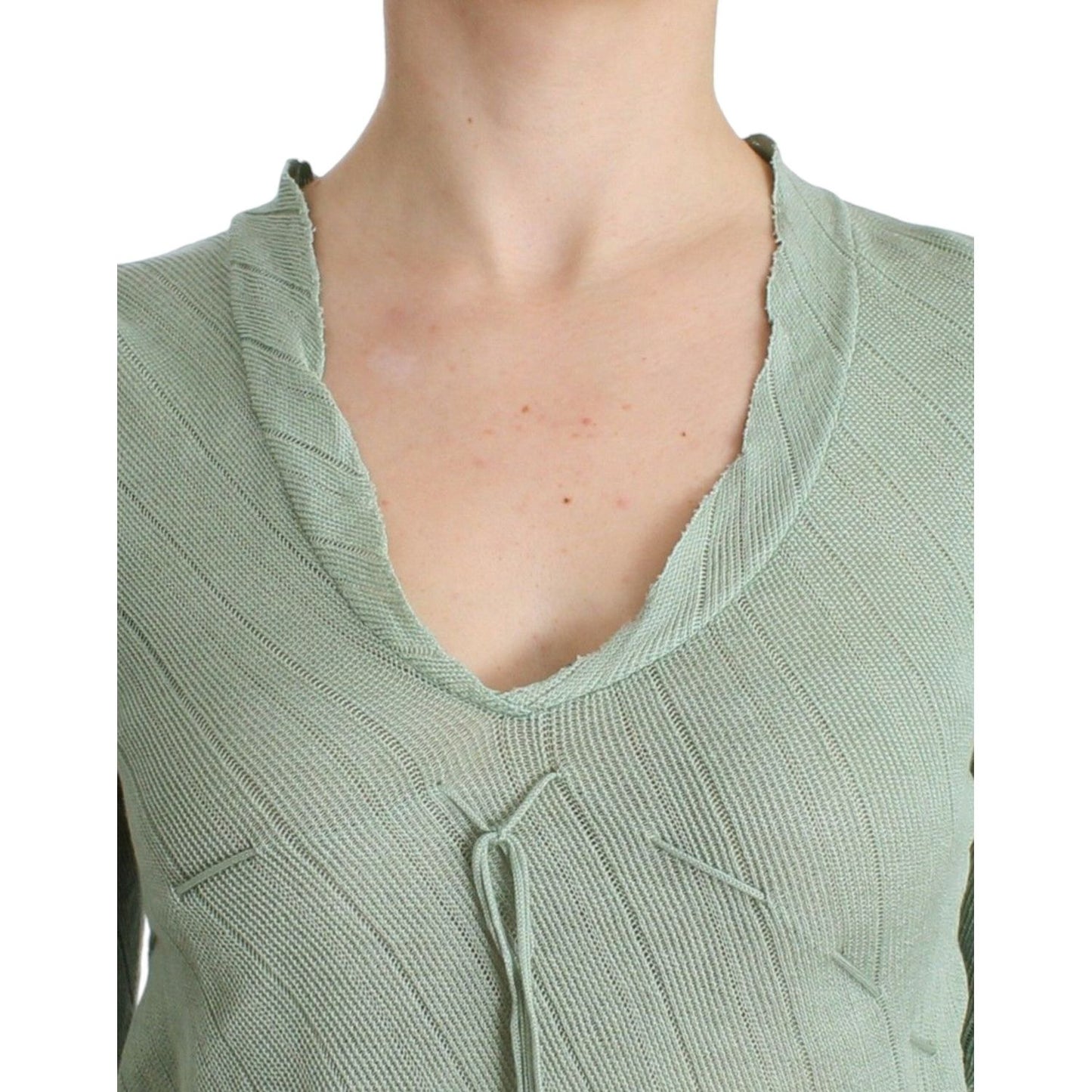 Ermanno Scervino Green Lightweight Knit Sweater Top Blouse SIG12013-1