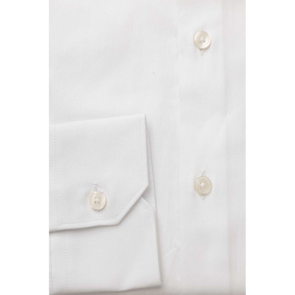 Bagutta White Cotton Men Shirt BA-23948-XXL