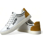 Dolce & Gabbana White Leather LOVE Milano Men Sneakers Shoes MV5376-39.5