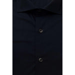 Bagutta Blue Cotton Men Slim Shirt BA-23944-L