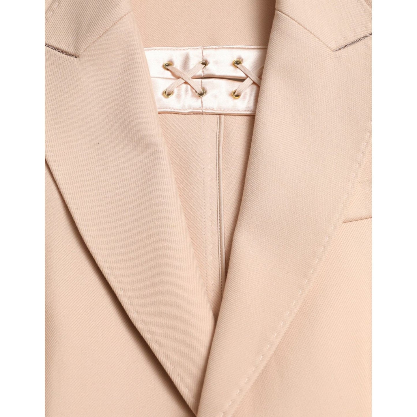 Dolce & Gabbana Beige Cotton Single Breasted Long Coat Jacket JKT3700-40