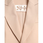 Dolce & Gabbana Beige Cotton Single Breasted Long Coat Jacket JKT3700-40