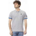 Invicta Gray Cotton Men Polo Shirt IN-24064-S
