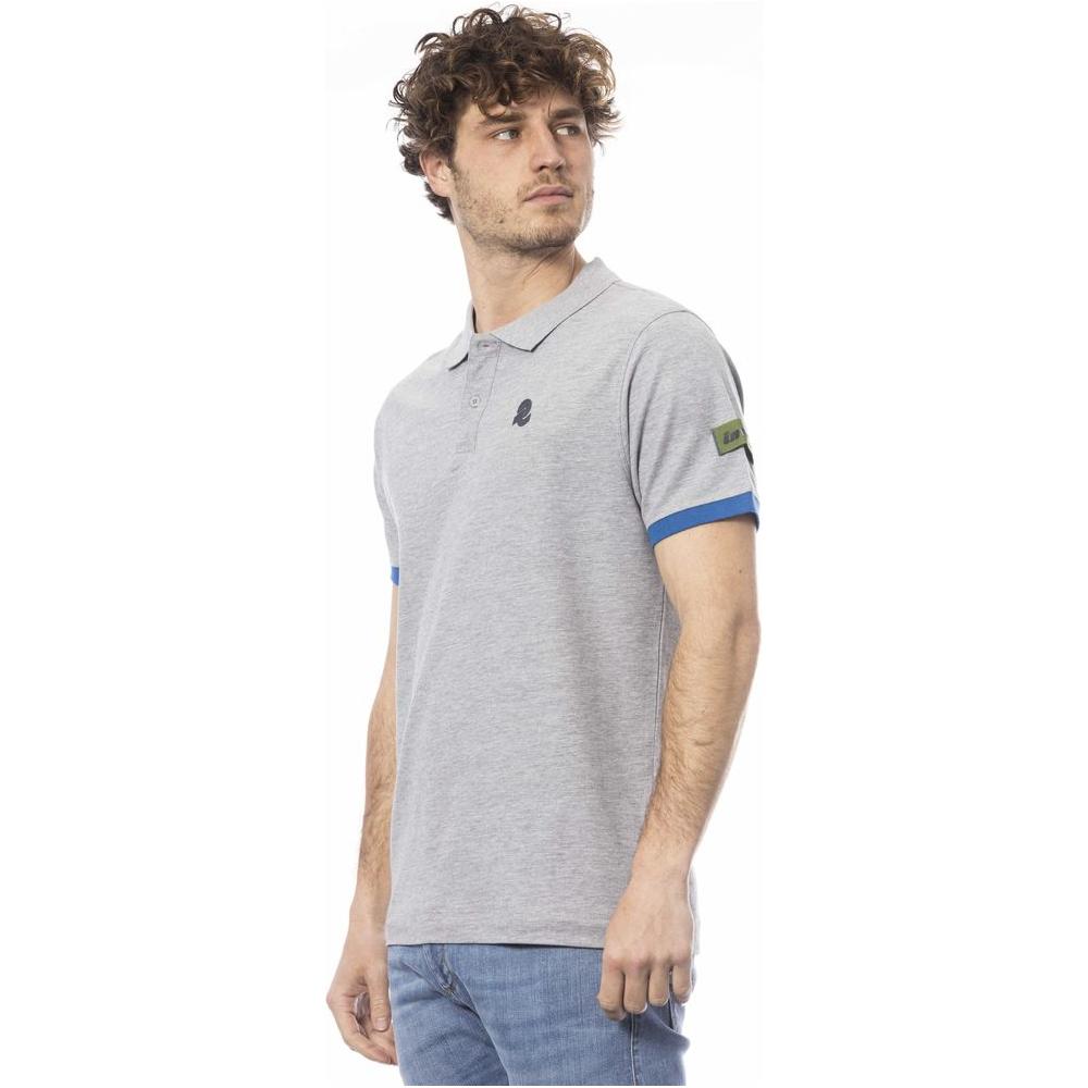 Invicta Gray Cotton Men Polo Shirt IN-24064-S
