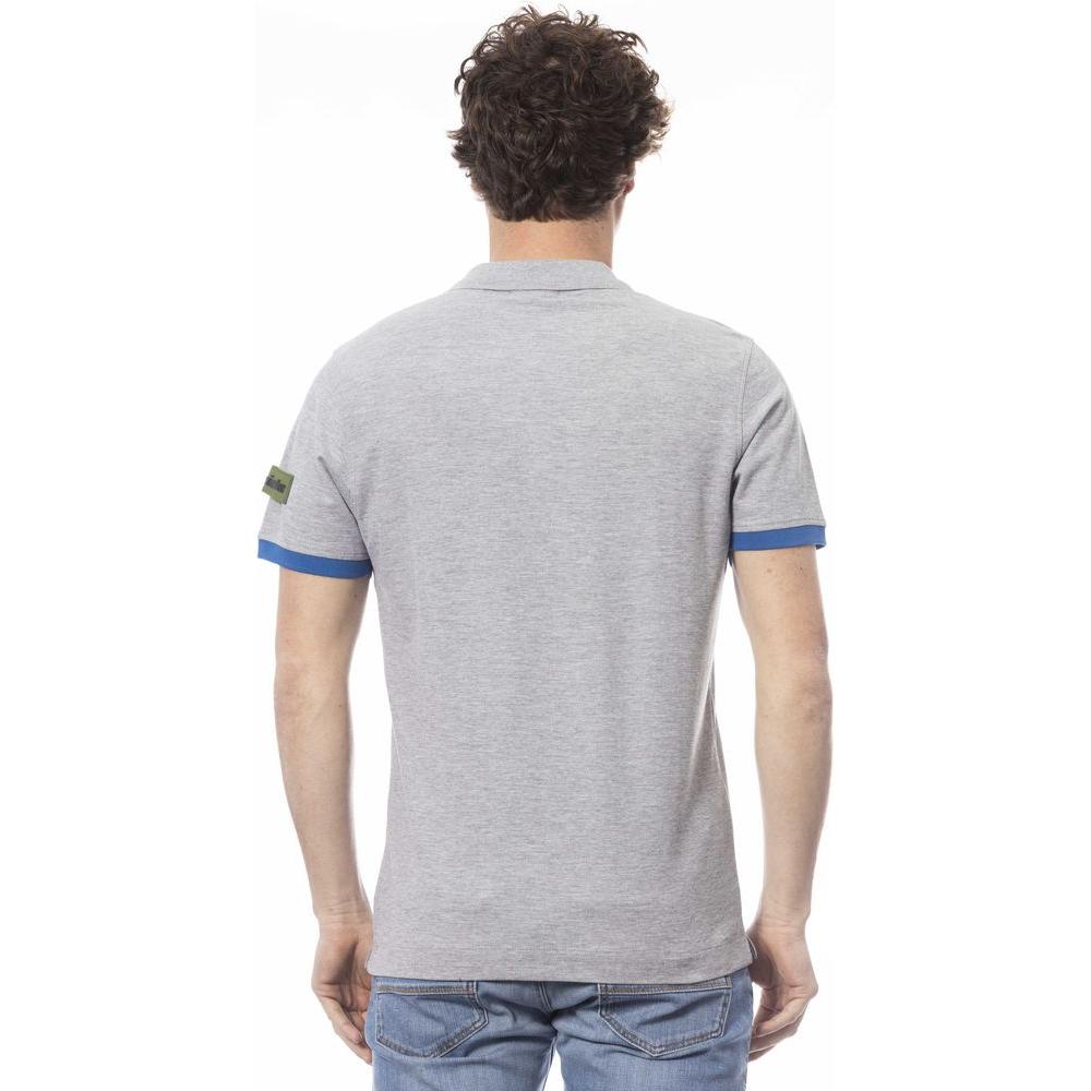 Invicta Gray Cotton Men Polo Shirt IN-24064-S