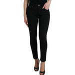 Dolce & Gabbana Black Cotton Mid Waist Skinny Denim Jeans PAN75004-42
