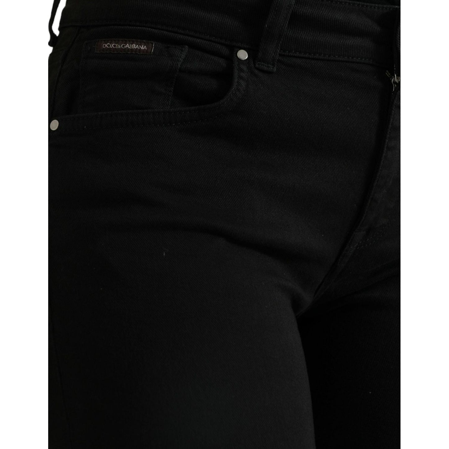Dolce & Gabbana Black Cotton Mid Waist Skinny Denim Jeans PAN75004-42