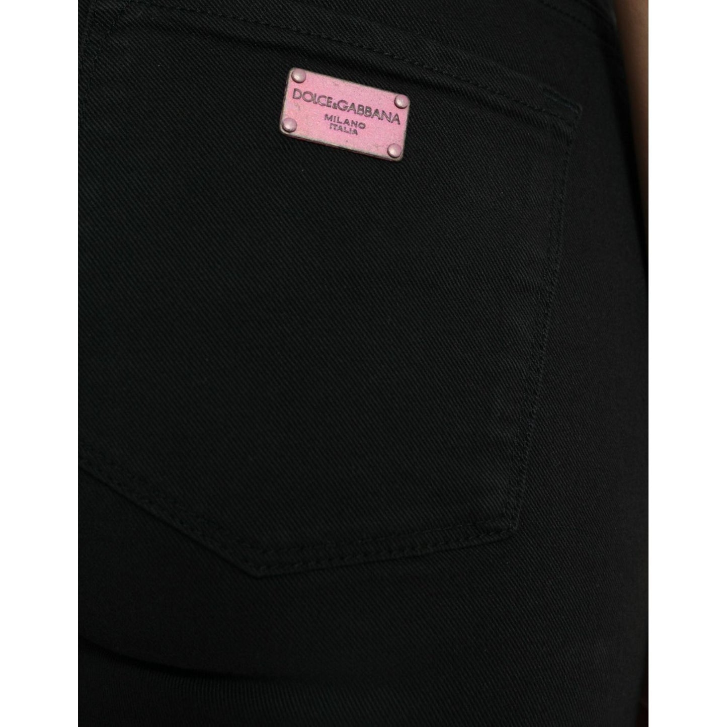 Dolce & Gabbana Black Cotton Mid Waist Skinny Denim Jeans PAN75004-42