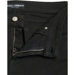 Dolce & Gabbana Black Cotton Mid Waist Skinny Denim Jeans PAN75004-42