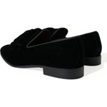 Dolce & Gabbana Black Velvet Loafers Formal Dress Shoes MV5422-40