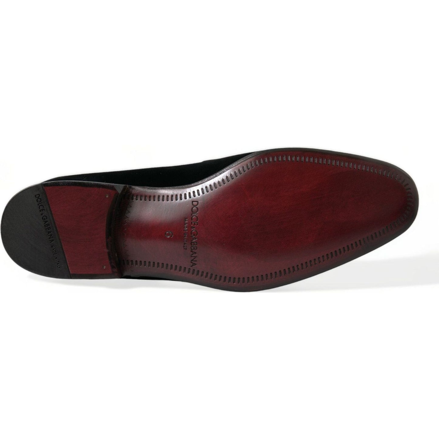 Dolce & Gabbana Black Velvet Loafers Formal Dress Shoes MV5422-40