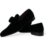 Dolce & Gabbana Black Velvet Loafers Formal Dress Shoes MV5422-40