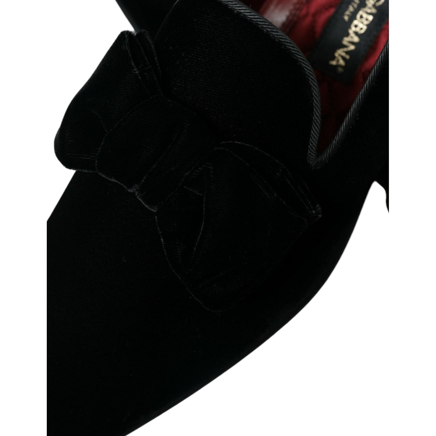 Dolce & Gabbana Black Velvet Loafers Formal Dress Shoes MV5422-40