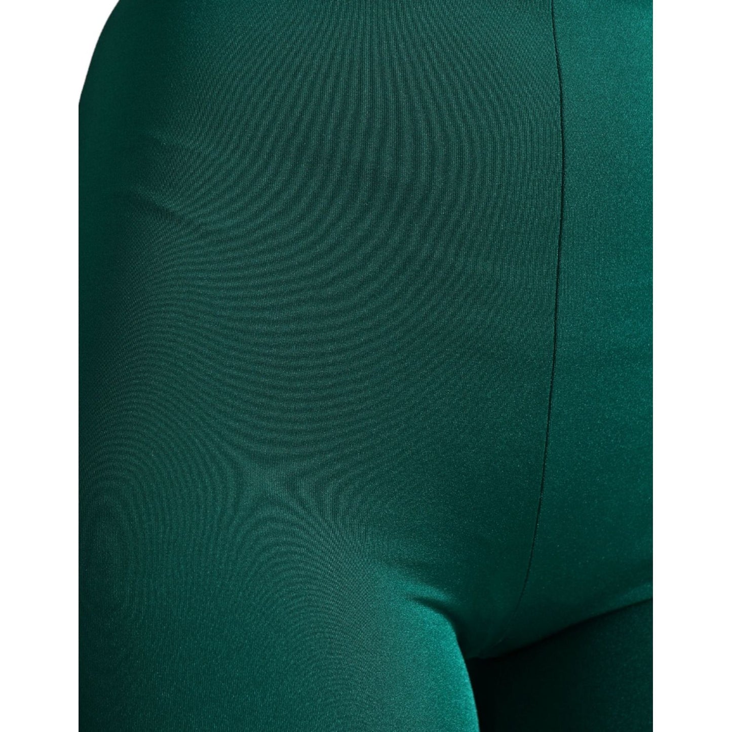 Dolce & Gabbana Green Nylon Stretch Slim Leggings Pants PAN74939-40