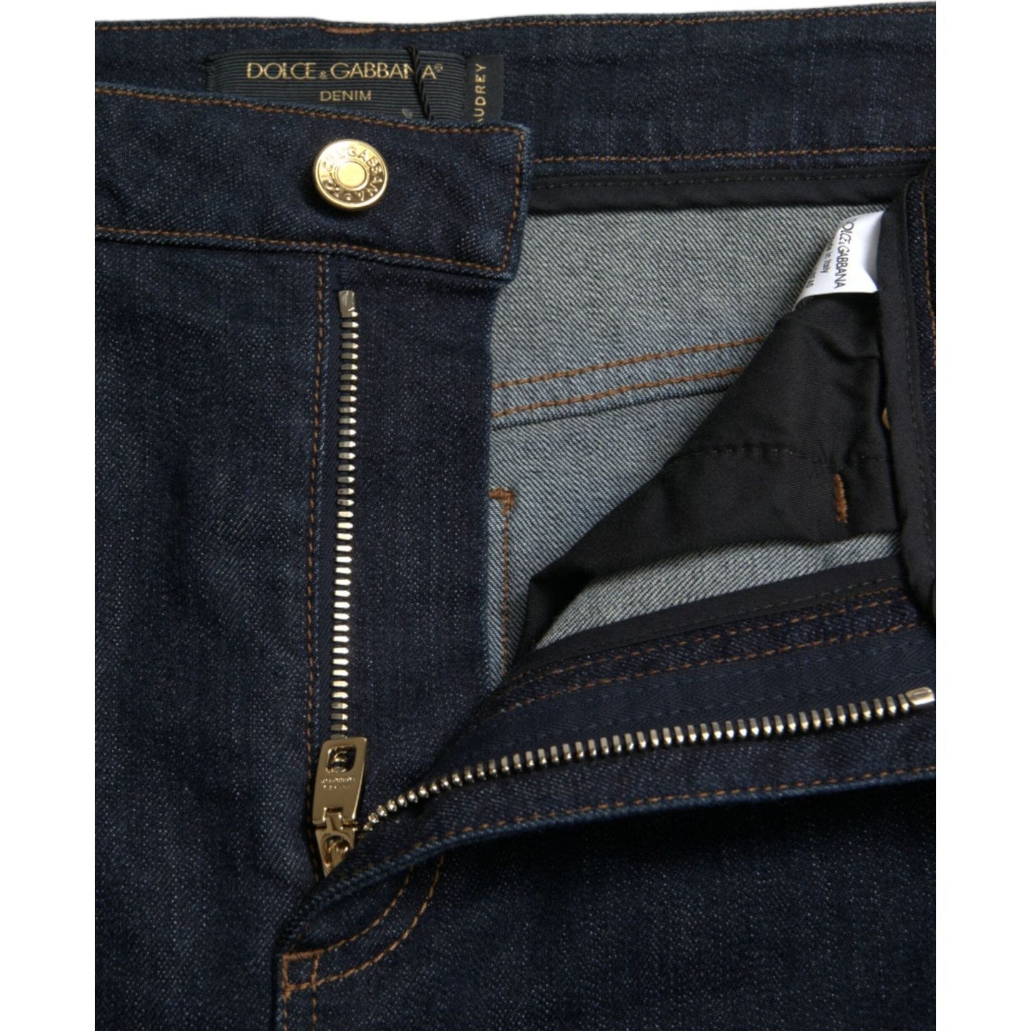 Dolce & Gabbana Blue Cotton Stretch Denim Skinny Jeans PAN75096-40