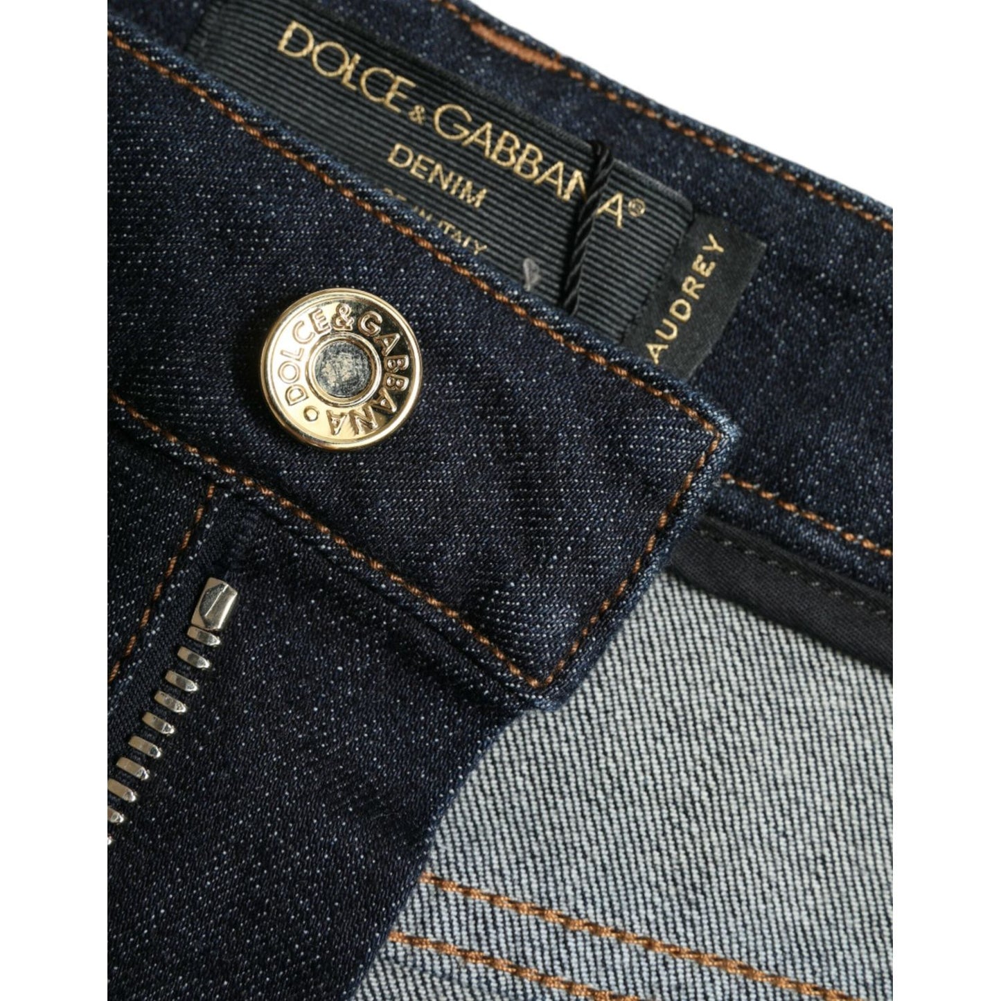 Dolce & Gabbana Blue Cotton Stretch Denim Skinny Jeans PAN75096-40