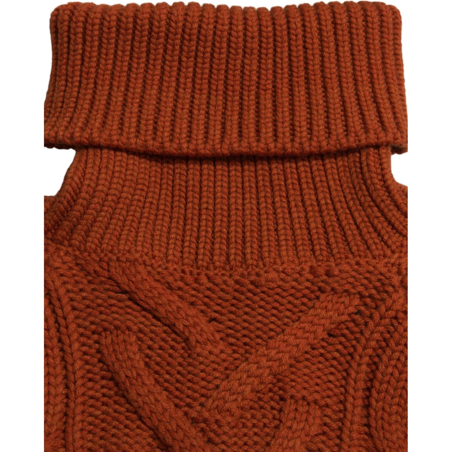 Dolce & Gabbana Brown Wool Knit Turtleneck Pullover Sweater TSH84323-38