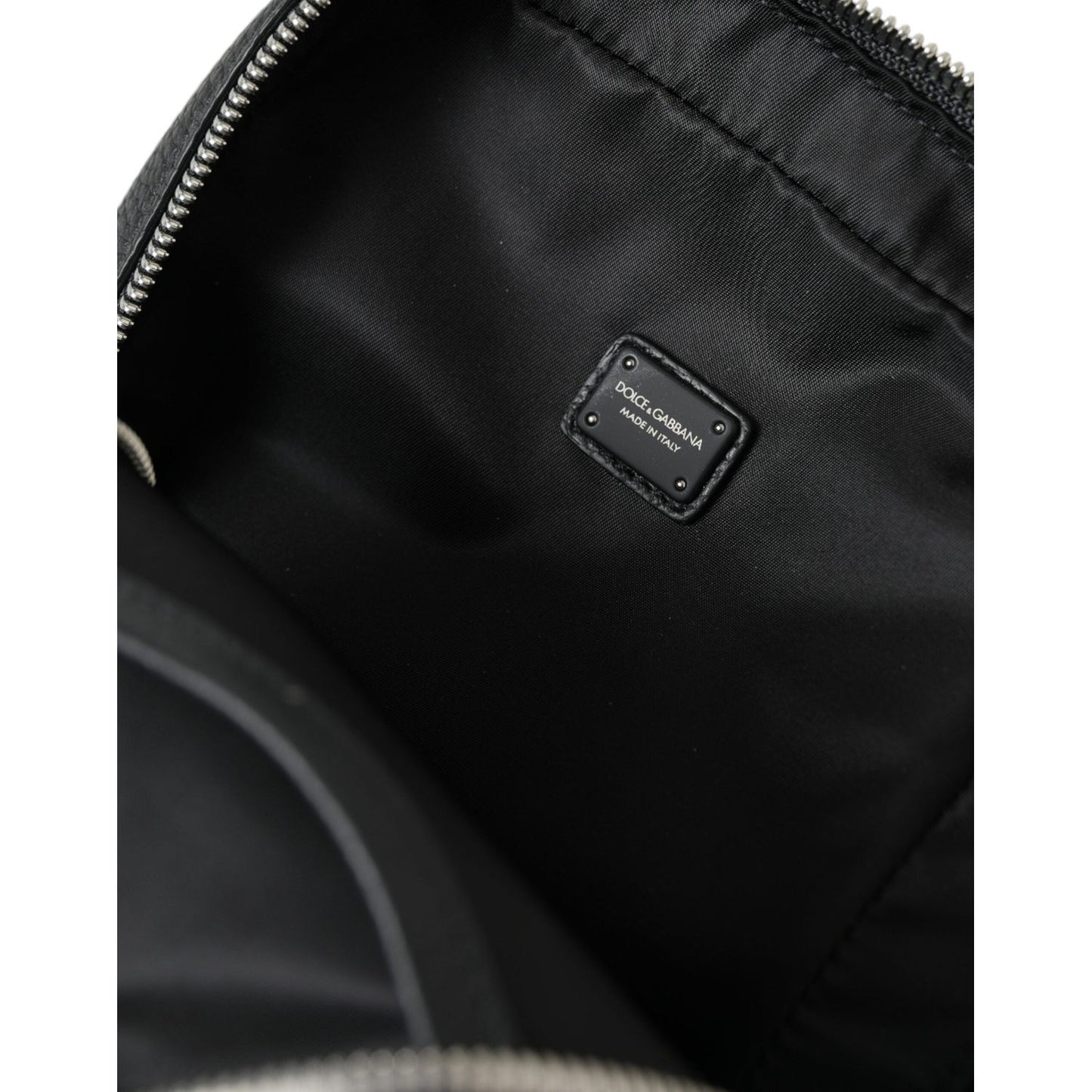 Dolce & Gabbana Black Calfskin Leather Logo Palermo Backpack Bag BAG1304