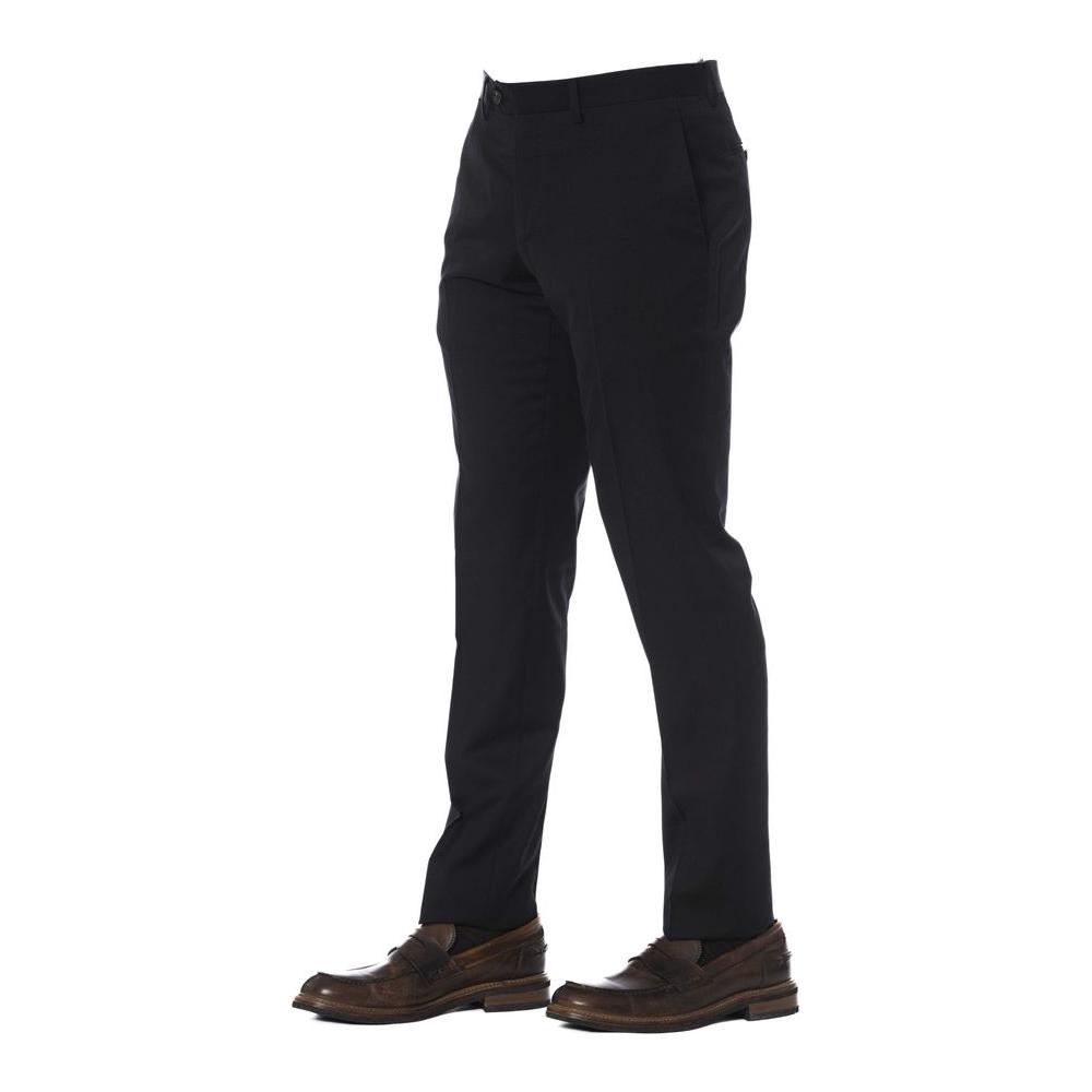 Trussardi Black Virgin Wool Men Trouser TR-24080-IT44 | XS