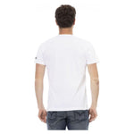Trussardi Action White Cotton Men's V-Neck T-Shirt TR-24184-S
