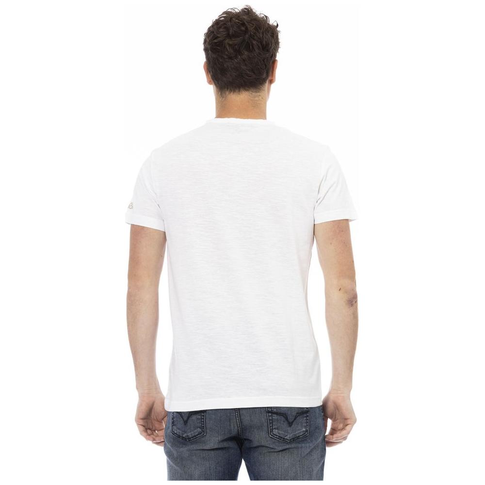 Trussardi Action White Cotton Men T-Shirt TR-24180-M
