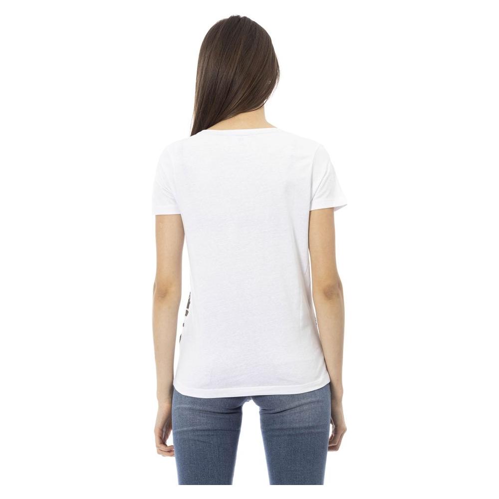 Trussardi Action White Cotton Women T-Shirt TR-24170-XS