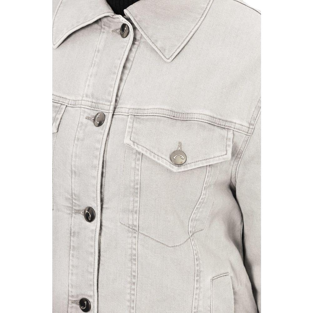 Jacob Cohen Gray Cotton Women Jacket JA-24194-IT40|S