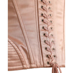 Dolce & Gabbana Pink Silk Stretch Belt Waist Strap Corset Top TSH8019-44