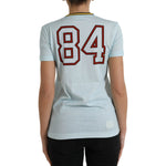 Dolce & Gabbana Light Blue Cotton Free Love Crew Neck T-shirt TSH84340-36