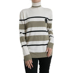 Dolce & Gabbana Multicolor Stripe Wool Logo Pullover Sweater TSH84341-44