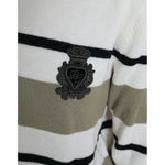 Dolce & Gabbana Multicolor Stripe Wool Logo Pullover Sweater TSH84341-44