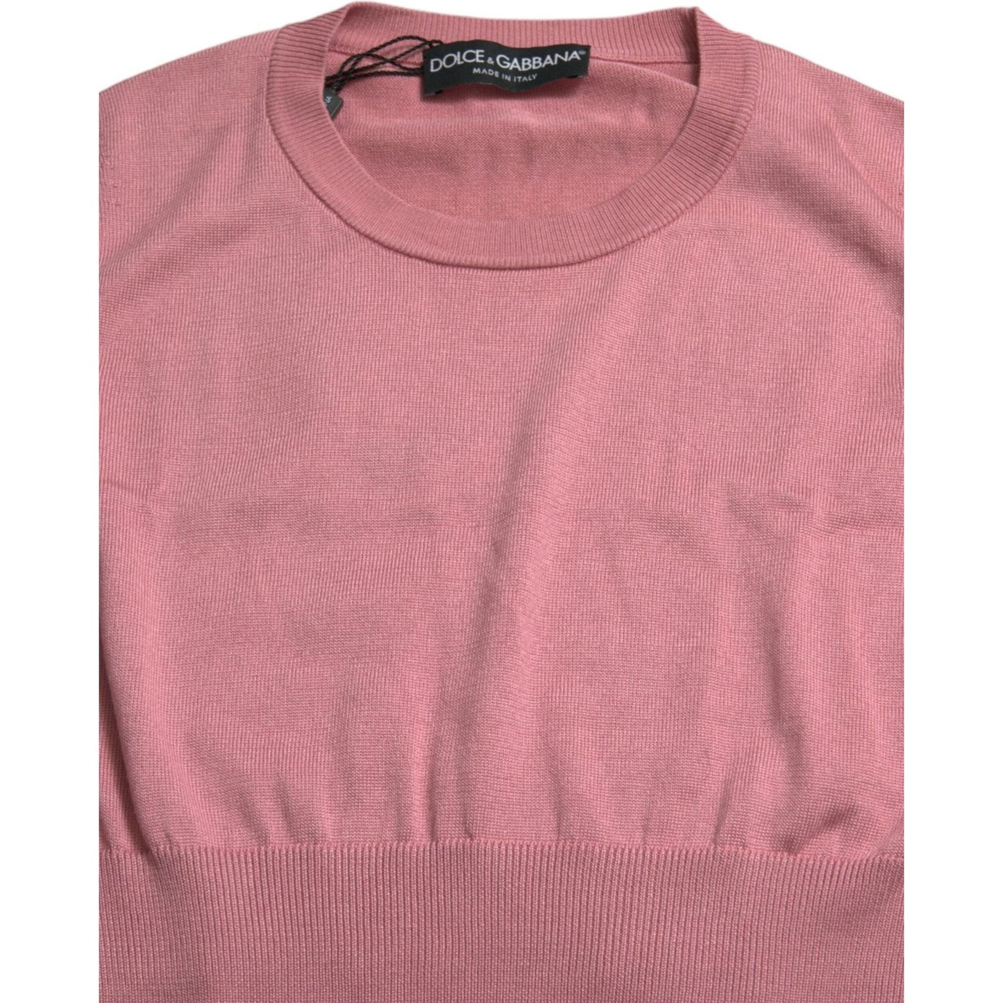 Dolce & Gabbana Pink Crew Neck Cropped Sleeveless Tank Top TSH84520-48