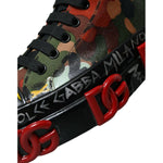 Dolce & Gabbana Multicolor Camouflage High Top Sneakers Shoes MV5549-40