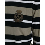 Dolce & Gabbana Multicolor Stripe Wool Logo Pullover Sweater TSH84526-42