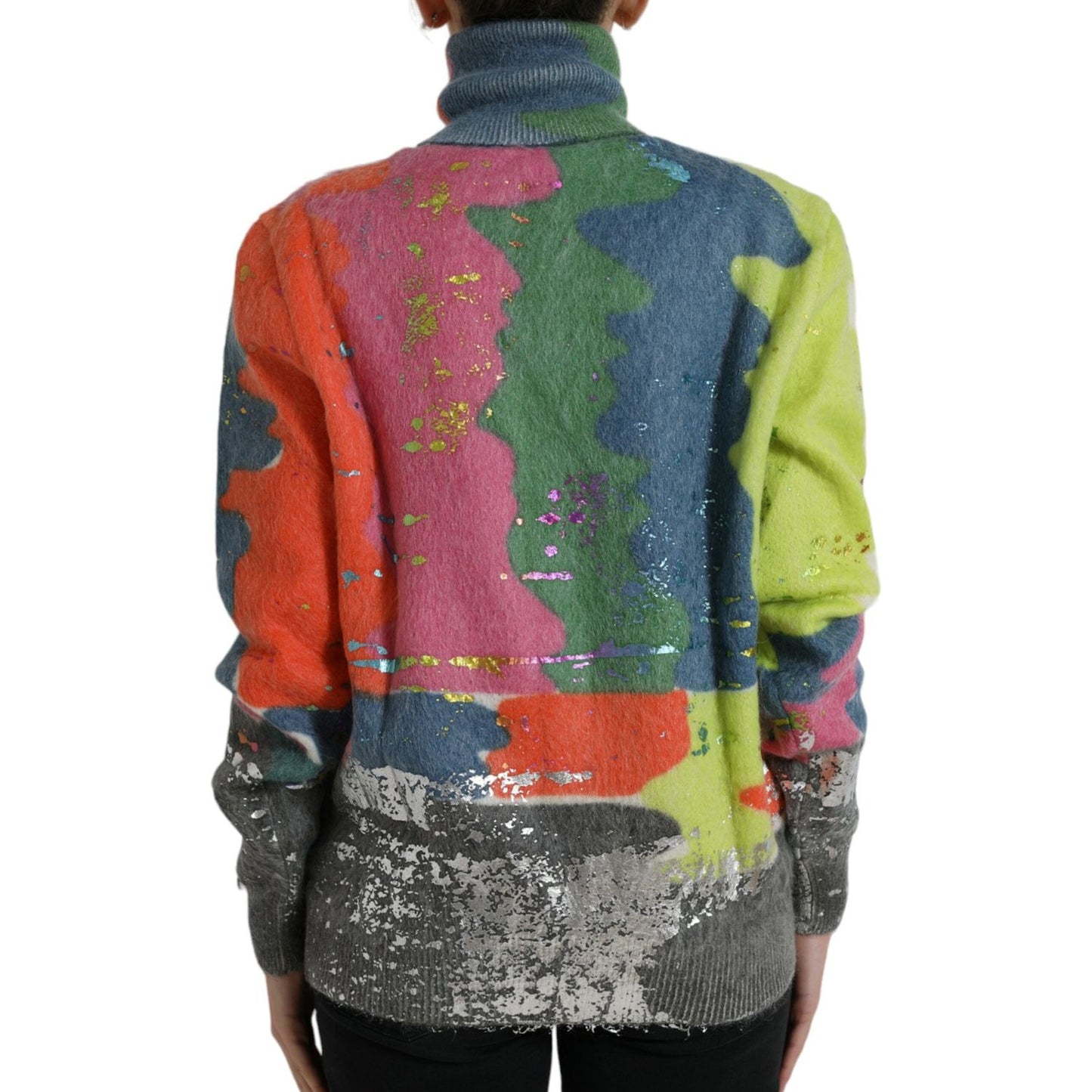 Dolce & Gabbana Multicolor Mohair Turtleneck Pullover Sweater TSH84531-42