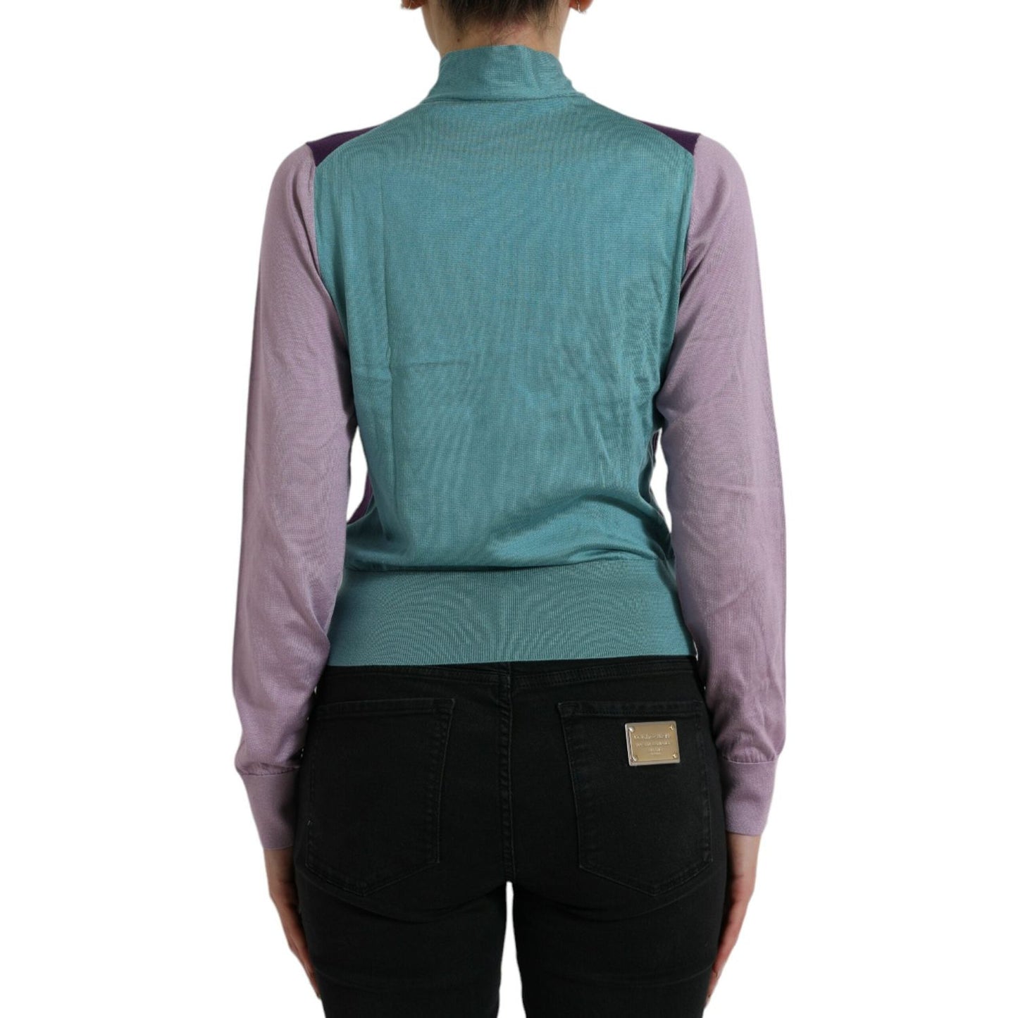 Dolce & Gabbana Multicolor Bow Fastening Pullover Sweater TSH84532-44