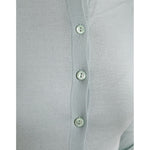 Dolce & Gabbana Light Blue Silk Crew Neck Cardigan Sweater TSH84538-44
