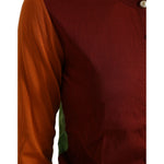 Dolce & Gabbana Multicolor Silk Crewneck Cardigan Sweater TSH84540-38