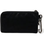Dolce & Gabbana Black Nylon Logo Plaque Keyring Pouch Clutch Bag BAG1315