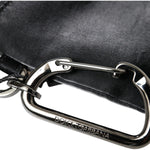Dolce & Gabbana Black Nylon Logo Plaque Keyring Pouch Clutch Bag BAG1315