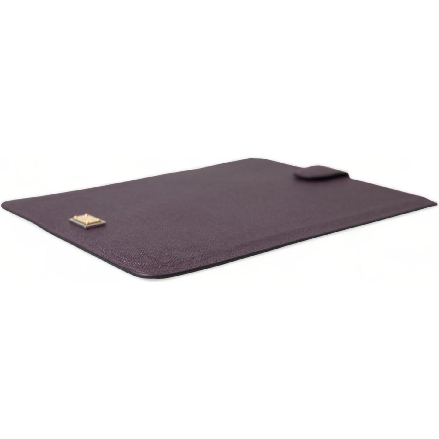 Dolce & Gabbana Dark Brown Leather Logo Plaque Cover Sleeve Tablet Case BAG1375