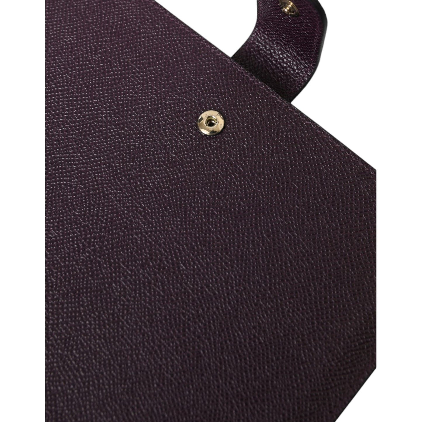 Dolce & Gabbana Dark Brown Leather Logo Plaque Cover Sleeve Tablet Case BAG1375
