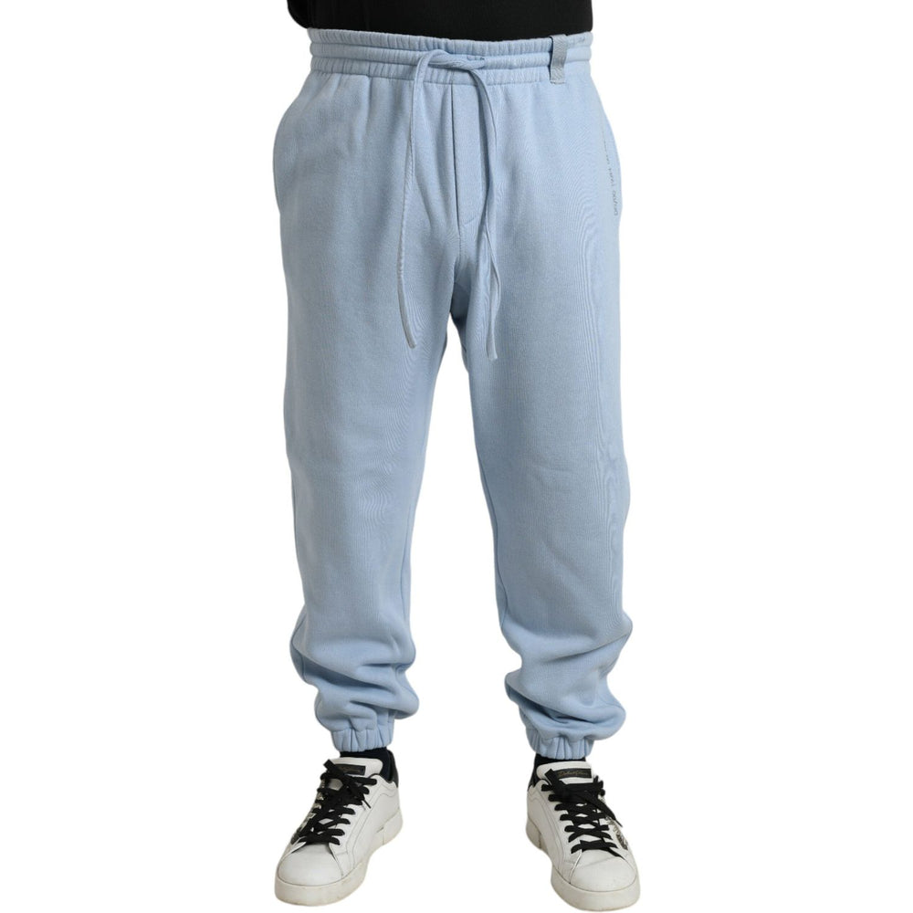 Dolce & Gabbana Light Blue Cotton Sweatpants Men Jogger Pants PAN75064-48