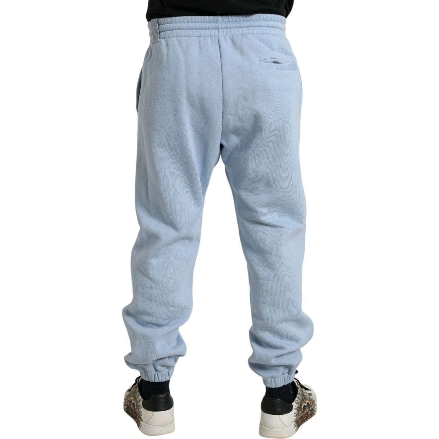 Dolce & Gabbana Light Blue Cotton Sweatpants Men Jogger Pants PAN75064-48