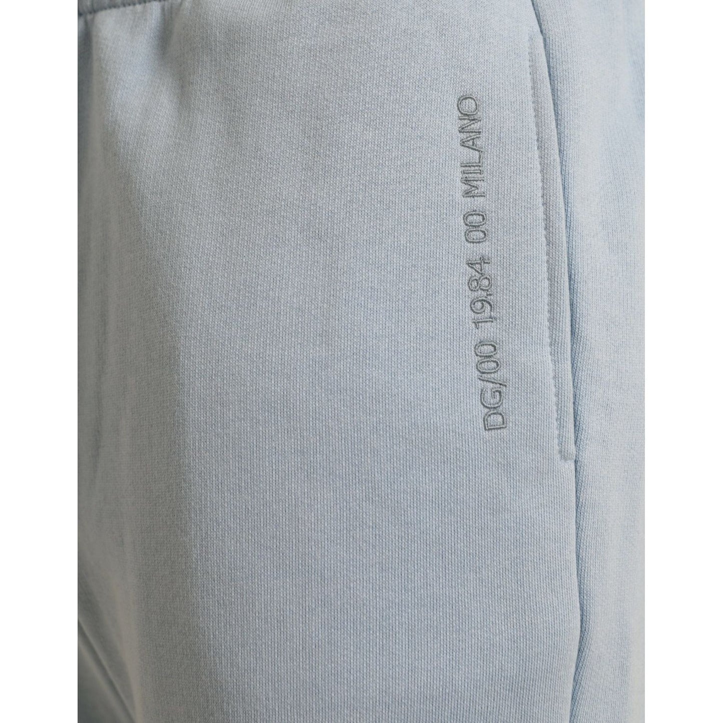 Dolce & Gabbana Light Blue Cotton Sweatpants Men Jogger Pants PAN75064-48