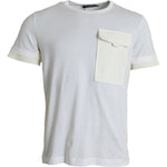 Dolce & Gabbana White Cotton Pocket Short Sleeves T-shirt TSH85133-48