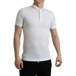Dolce & Gabbana White Collared Short Sleeve Crown T-shirt TSH85165-44
