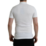 Dolce & Gabbana White Collared Short Sleeve Crown T-shirt TSH85165-44