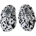 Dolce & Gabbana White Logo Print Nylon Slip On Flats Shoes LA10886-39