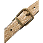 Dolce & Gabbana Beige Exotic Leather Gold Metal Buckle Belt BEL9108-90